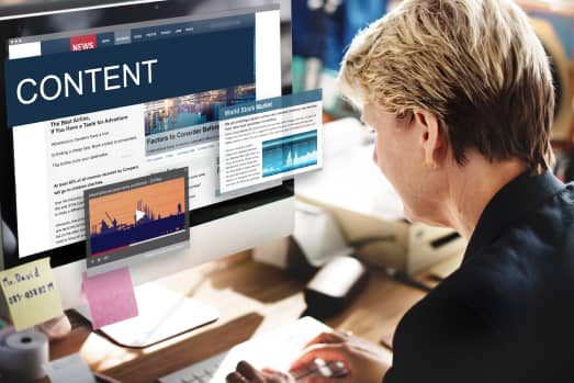 Man working on desktop