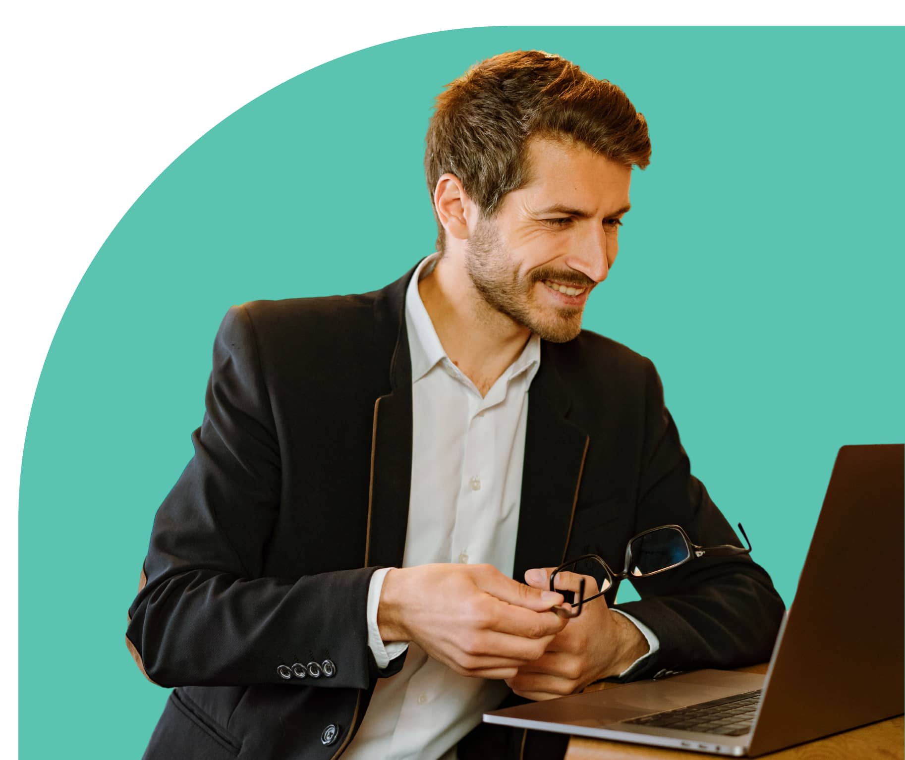 A man using a laptop