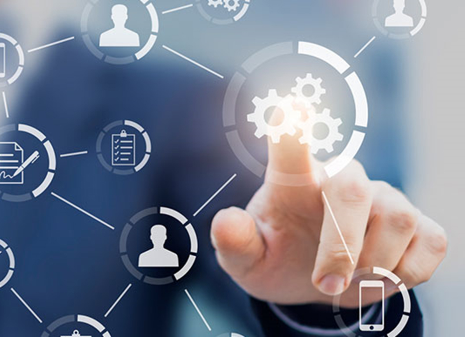 Man fixing wire of satellite